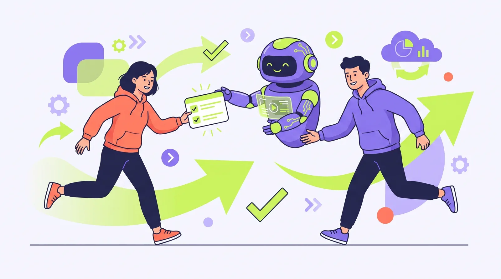 A small team working from one shared AI brain
