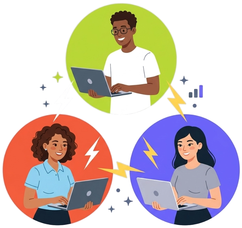 A team sharing one brain